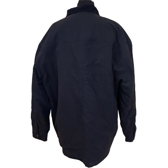 Wrangler Workwear Black Collared Button-Down Heavy Jacket Men's Size 2XL (50-52) - Picture 15 of 16